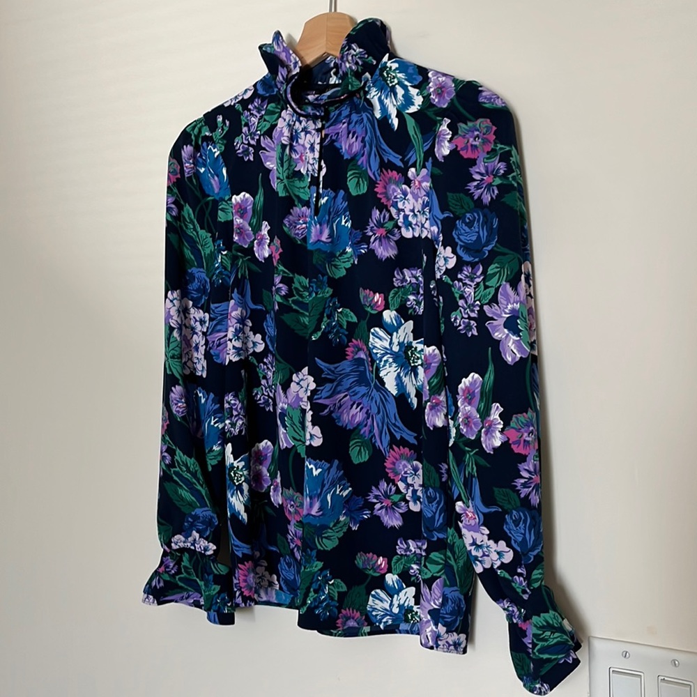 J. Crew floral blouse